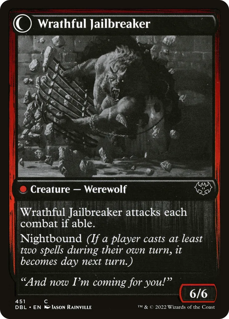 Weary Prisoner // Wrathful Jailbreaker back