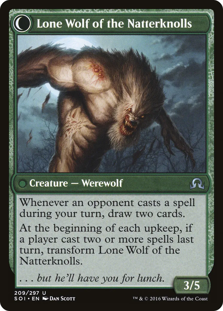Hermit of the Natterknolls // Lone Wolf of the Natterknolls back