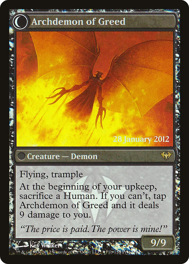Ravenous Demon // Archdemon of Greed back