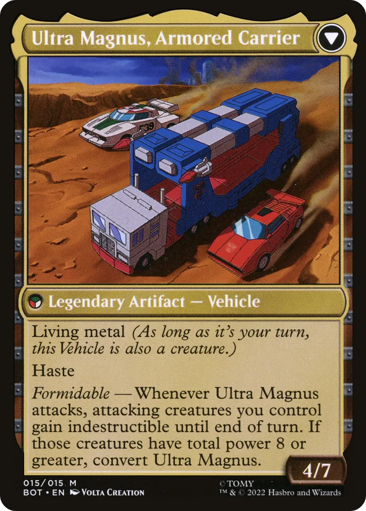 Ultra Magnus, Tactician // Ultra Magnus, Armored Carrier back