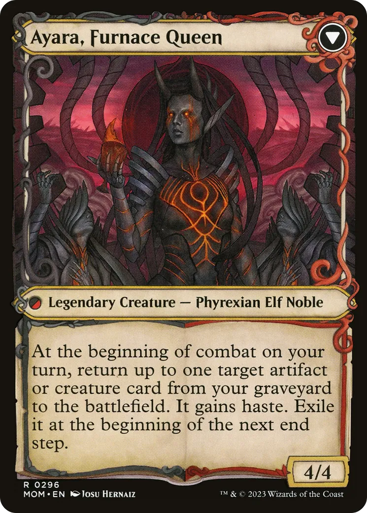 Ayara, Widow of the Realm // Ayara, Furnace Queen back
