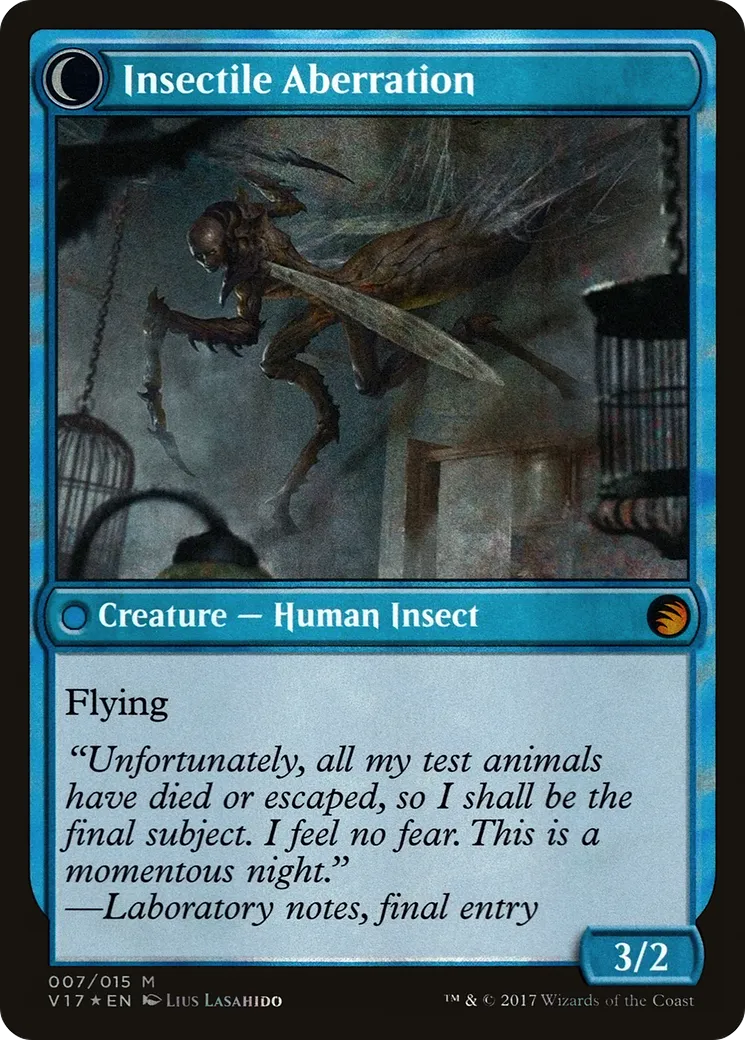Delver of Secrets // Insectile Aberration back