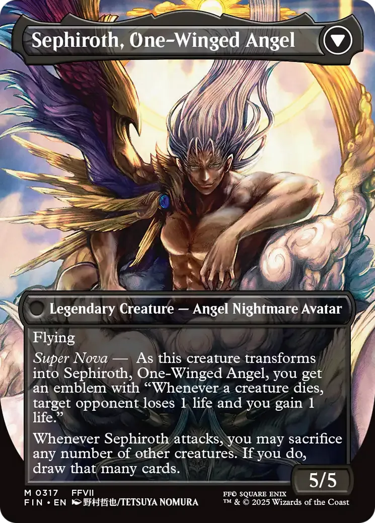 Sephiroth, Fabled SOLDIER // Sephiroth, One-Winged Angel back