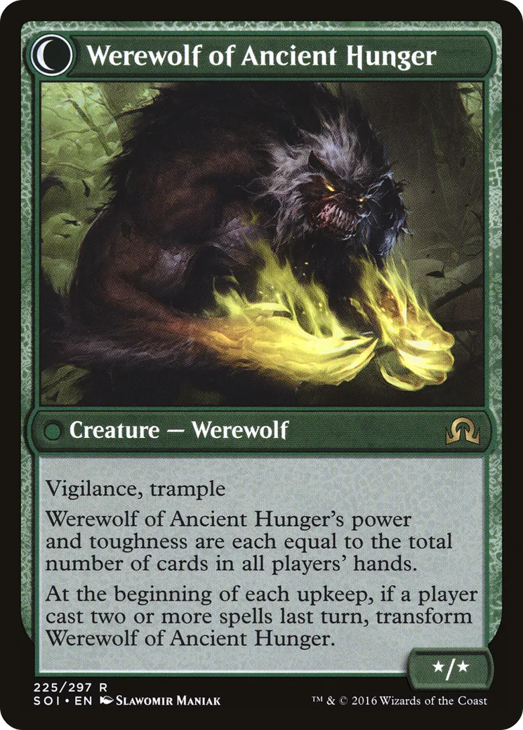 Sage of Ancient Lore // Werewolf of Ancient Hunger back