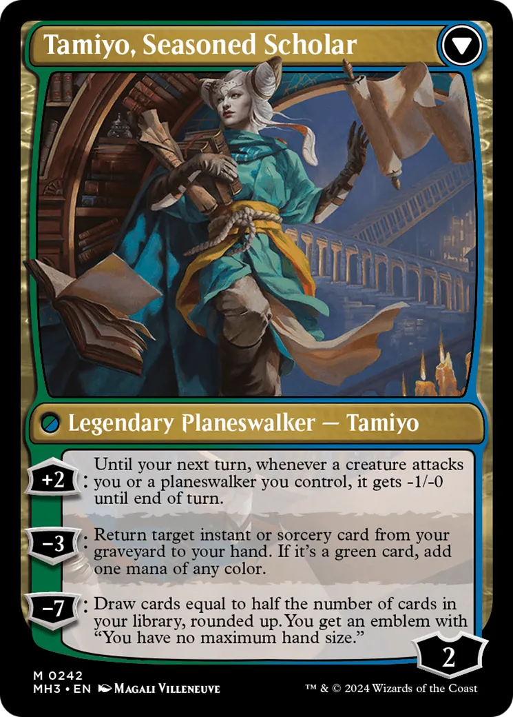 Tamiyo, Inquisitive Student // Tamiyo, Seasoned Scholar back