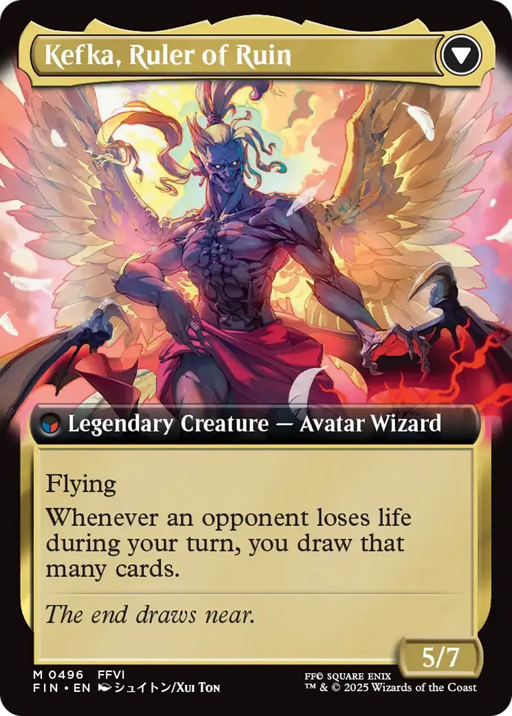 Kefka, Court Mage // Kefka, Ruler of Ruin back