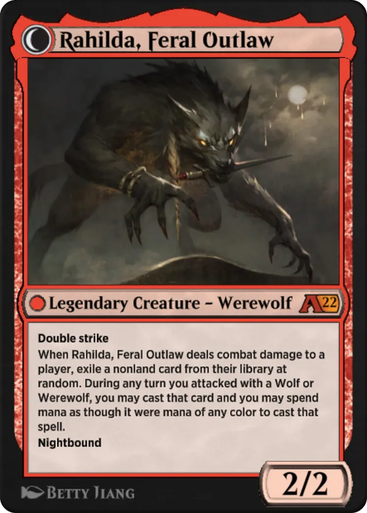 Rahilda, Wanted Cutthroat // Rahilda, Feral Outlaw back