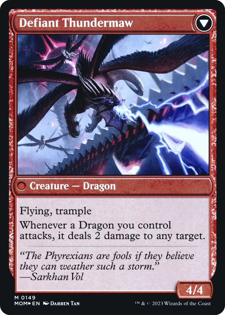Invasion of Tarkir // Defiant Thundermaw back