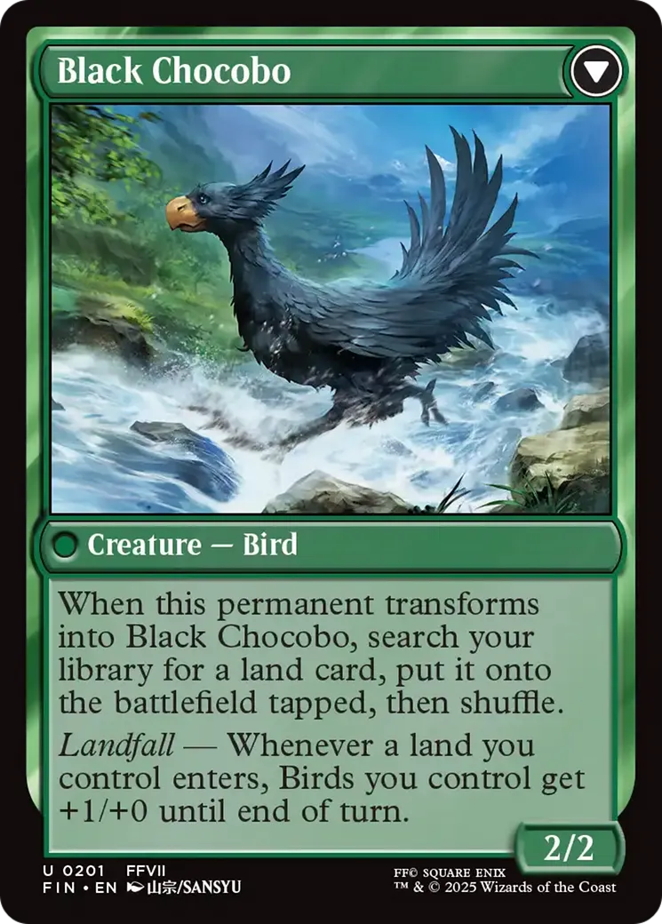 Sidequest: Raise a Chocobo // Black Chocobo back