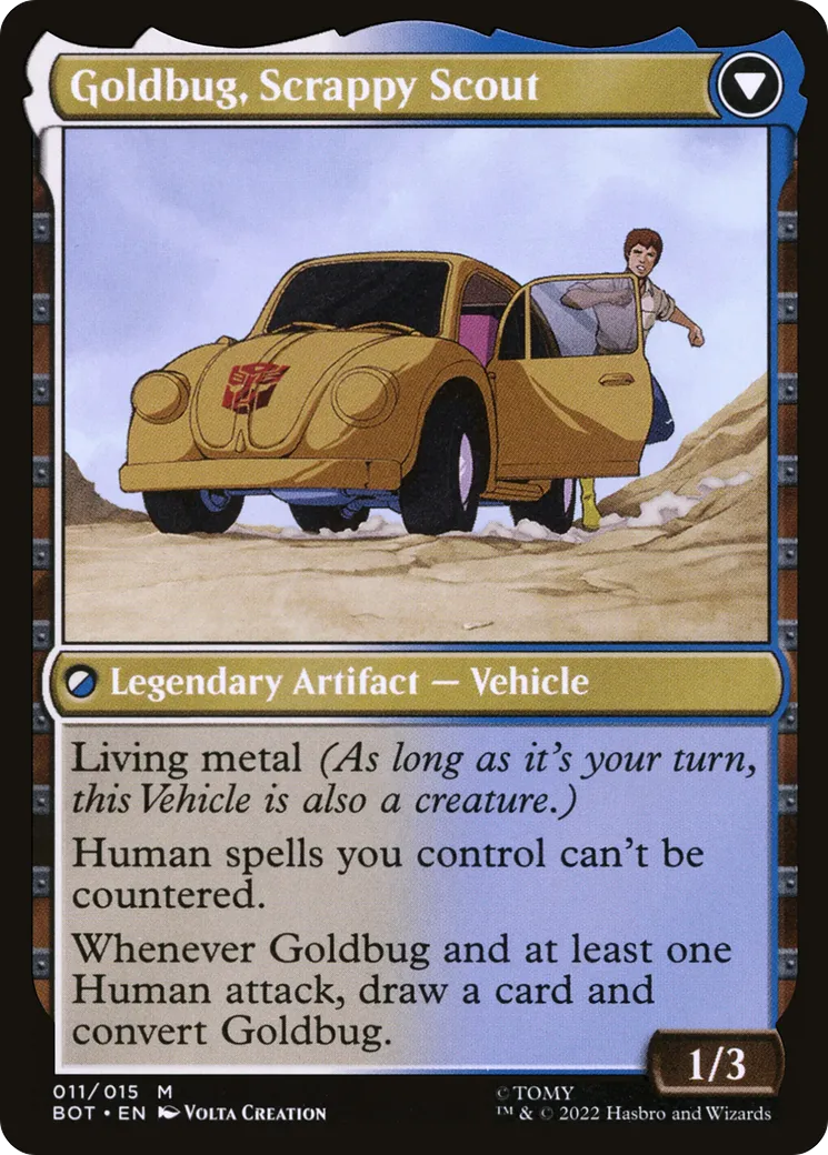 Goldbug, Humanity's Ally // Goldbug, Scrappy Scout back