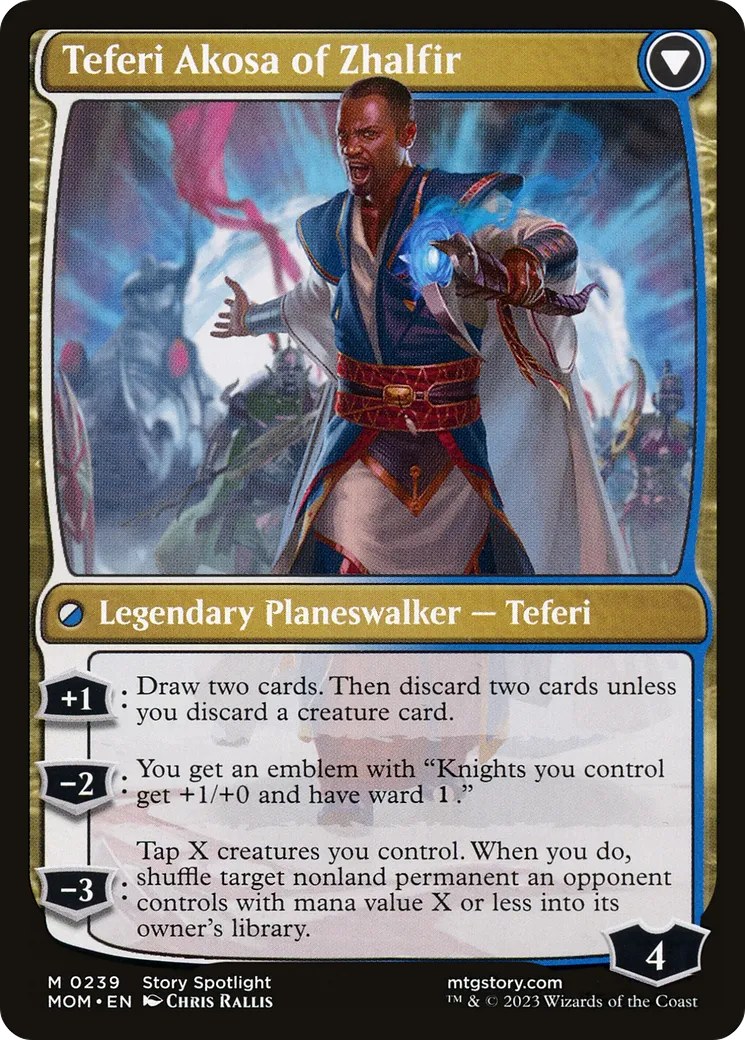Invasion of New Phyrexia // Teferi Akosa of Zhalfir back