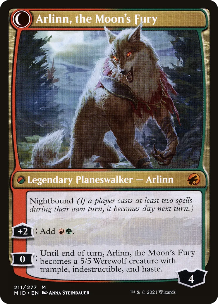 Arlinn, the Pack's Hope // Arlinn, the Moon's Fury back