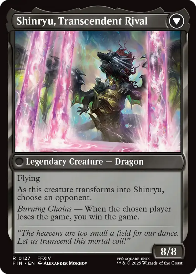Zenos yae Galvus // Shinryu, Transcendent Rival back