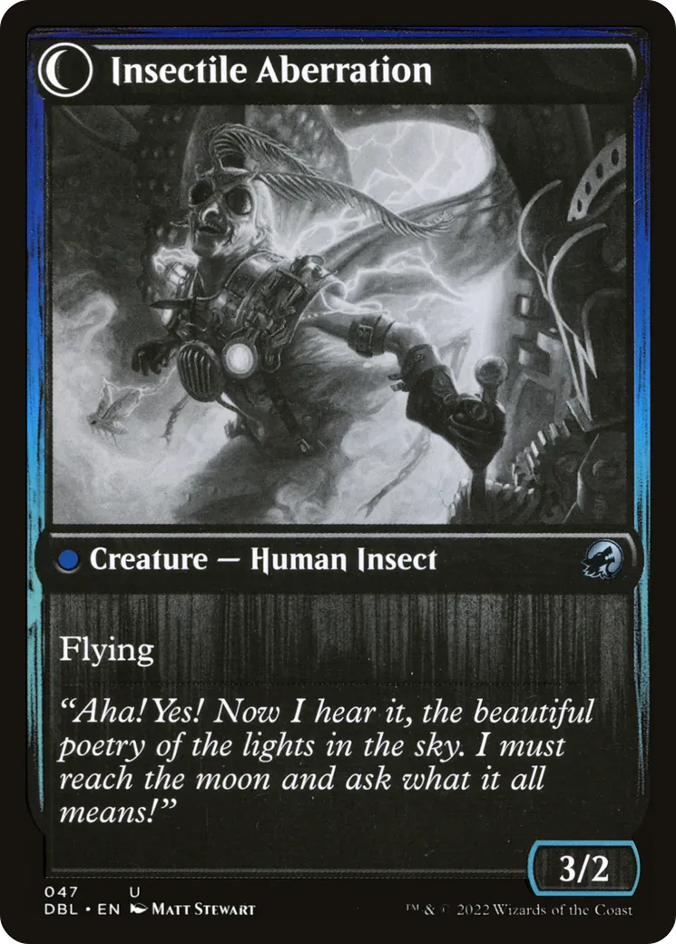 Delver of Secrets // Insectile Aberration back
