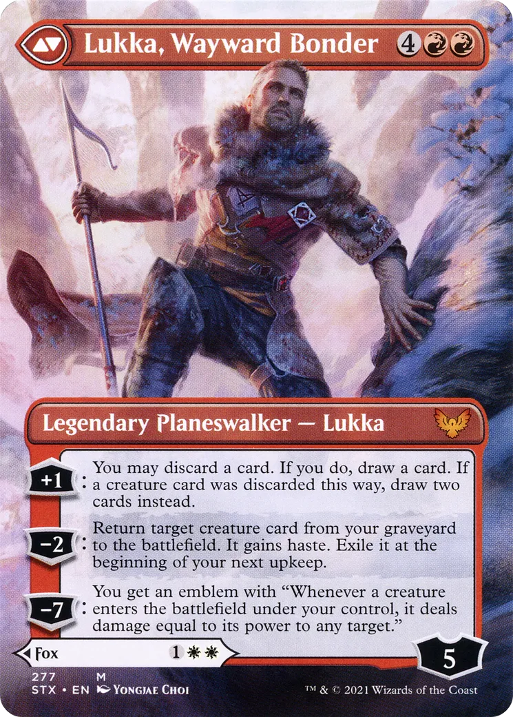Mila, Crafty Companion // Lukka, Wayward Bonder back