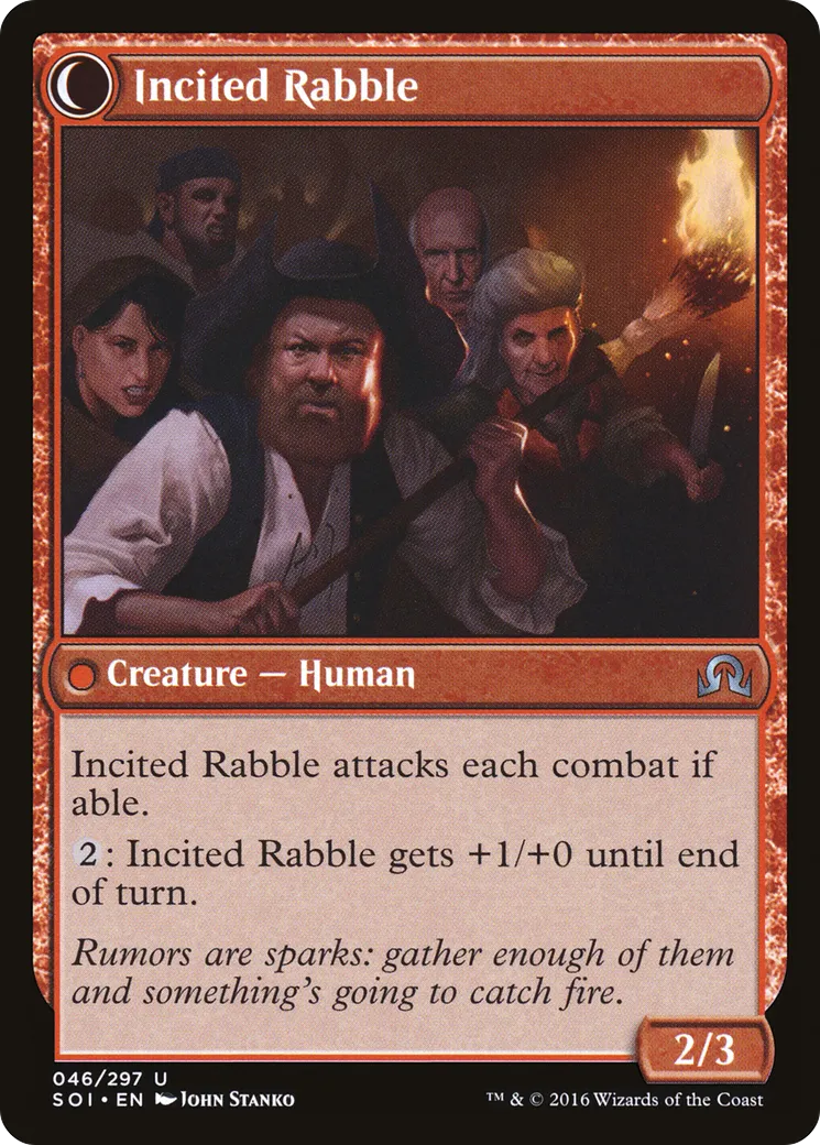 Town Gossipmonger // Incited Rabble back