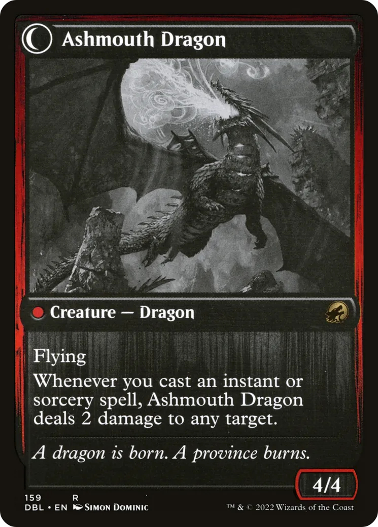 Smoldering Egg // Ashmouth Dragon back