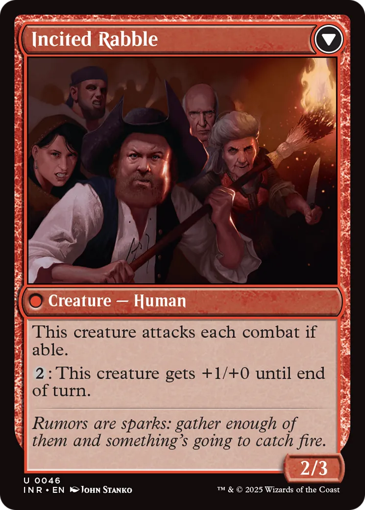Town Gossipmonger // Incited Rabble back