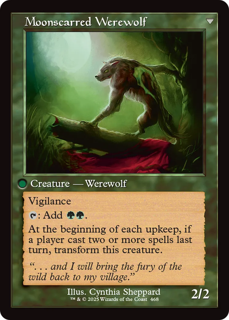 Scorned Villager // Moonscarred Werewolf back