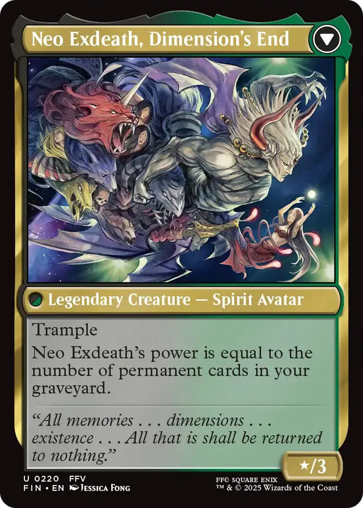 Exdeath, Void Warlock // Neo Exdeath, Dimension's End back