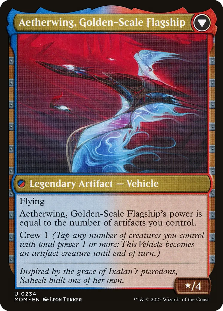 Invasion of Kaladesh // Aetherwing, Golden-Scale Flagship back