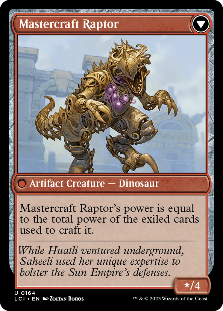 Saheeli's Lattice // Mastercraft Raptor back