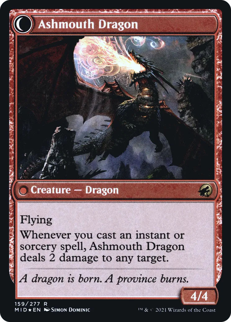 Smoldering Egg // Ashmouth Dragon back