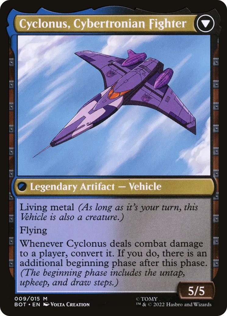 Cyclonus, the Saboteur // Cyclonus, Cybertronian Fighter back