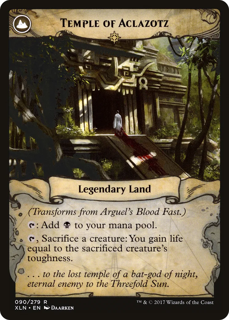 Arguel's Blood Fast // Temple of Aclazotz back