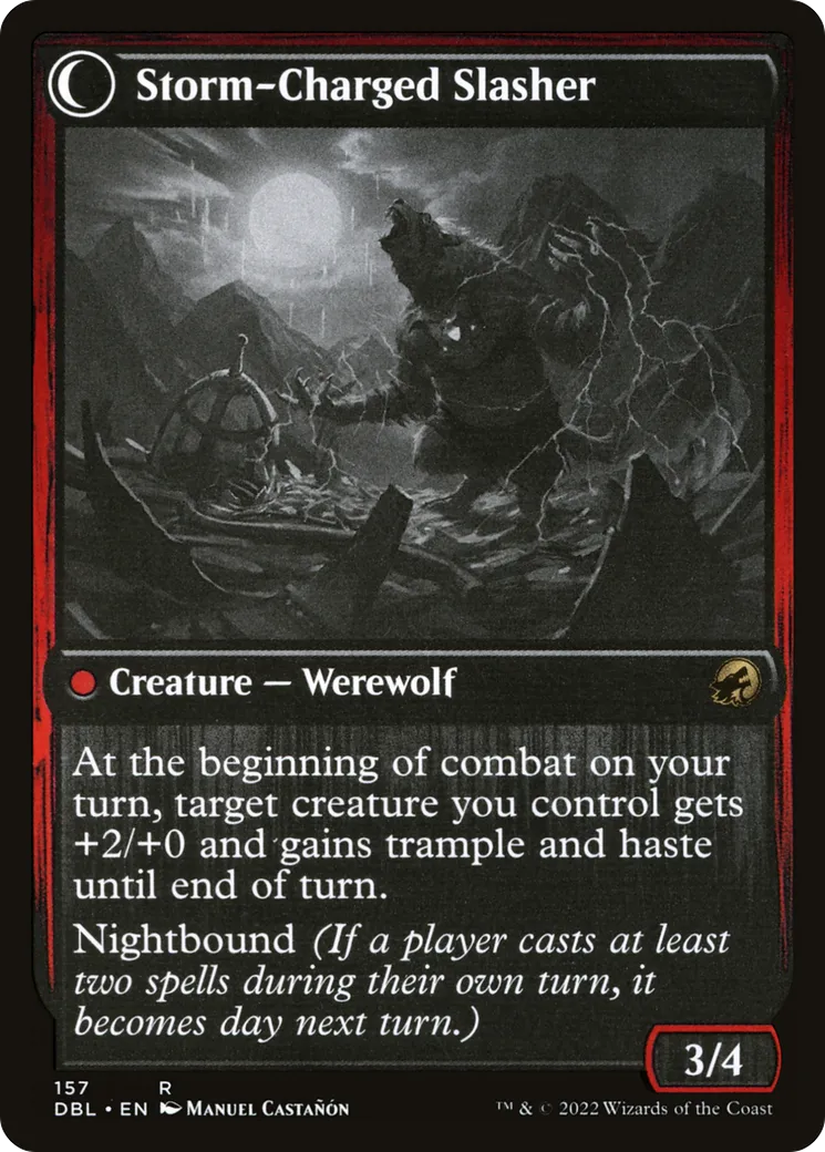 Reckless Stormseeker // Storm-Charged Slasher back