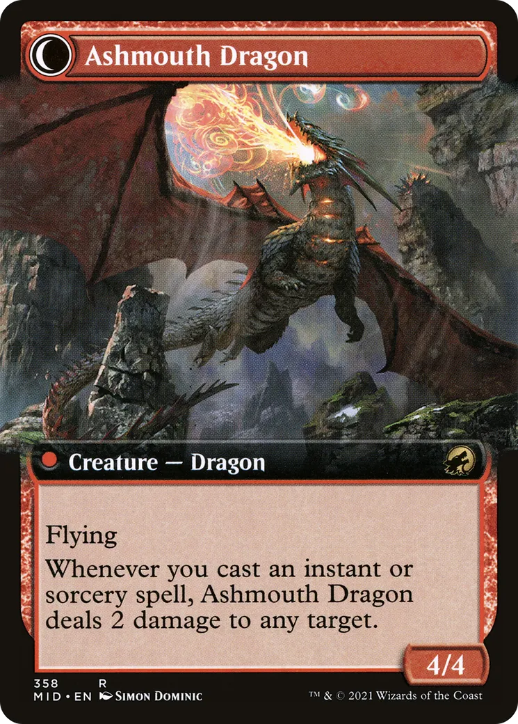 Smoldering Egg // Ashmouth Dragon back
