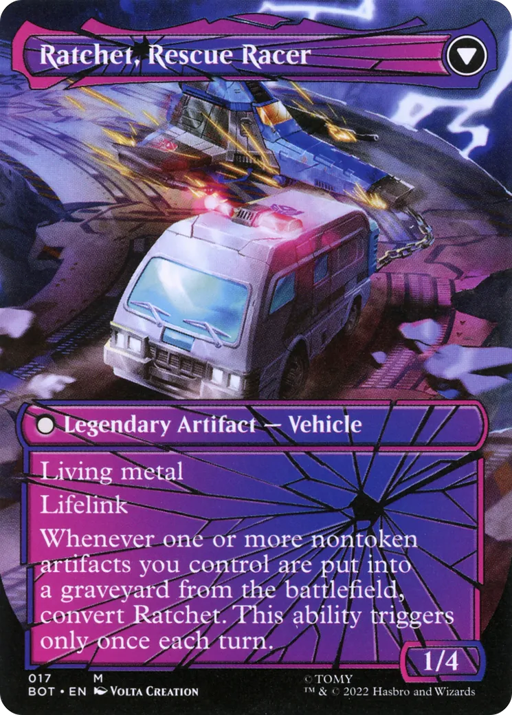 Ratchet, Field Medic // Ratchet, Rescue Racer back