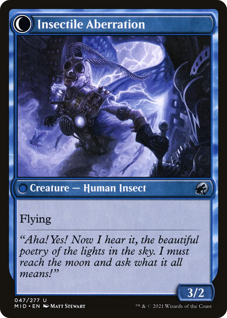 Delver of Secrets // Insectile Aberration back