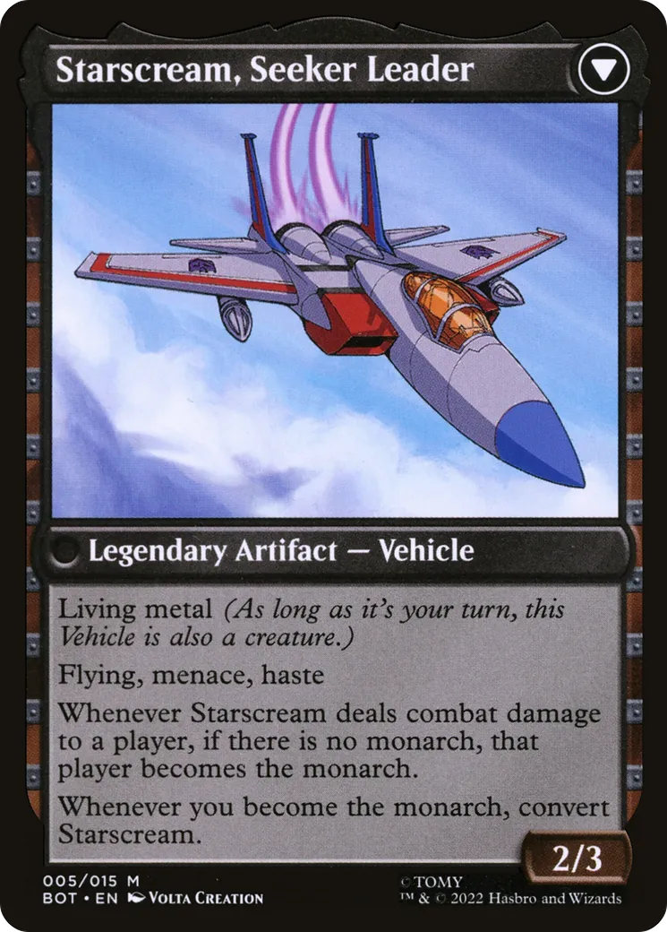 Starscream, Power Hungry // Starscream, Seeker Leader back