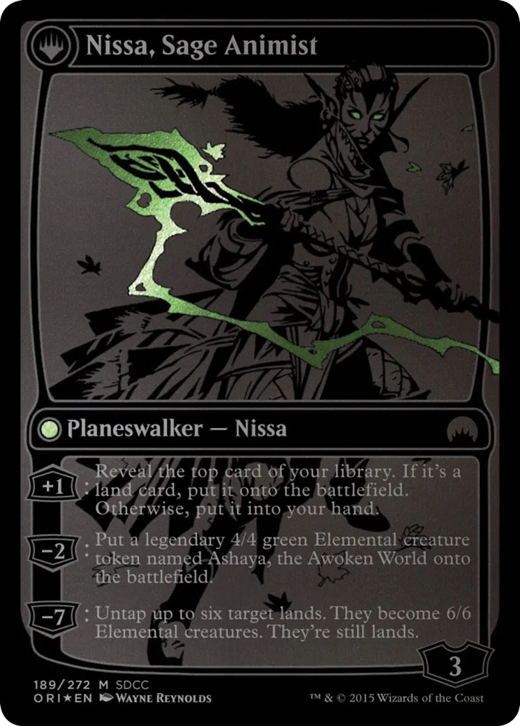 Nissa, Vastwood Seer // Nissa, Sage Animist back