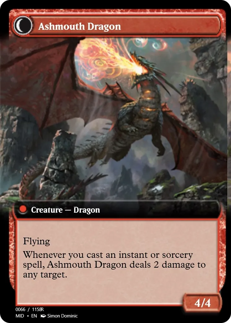 Smoldering Egg // Ashmouth Dragon back