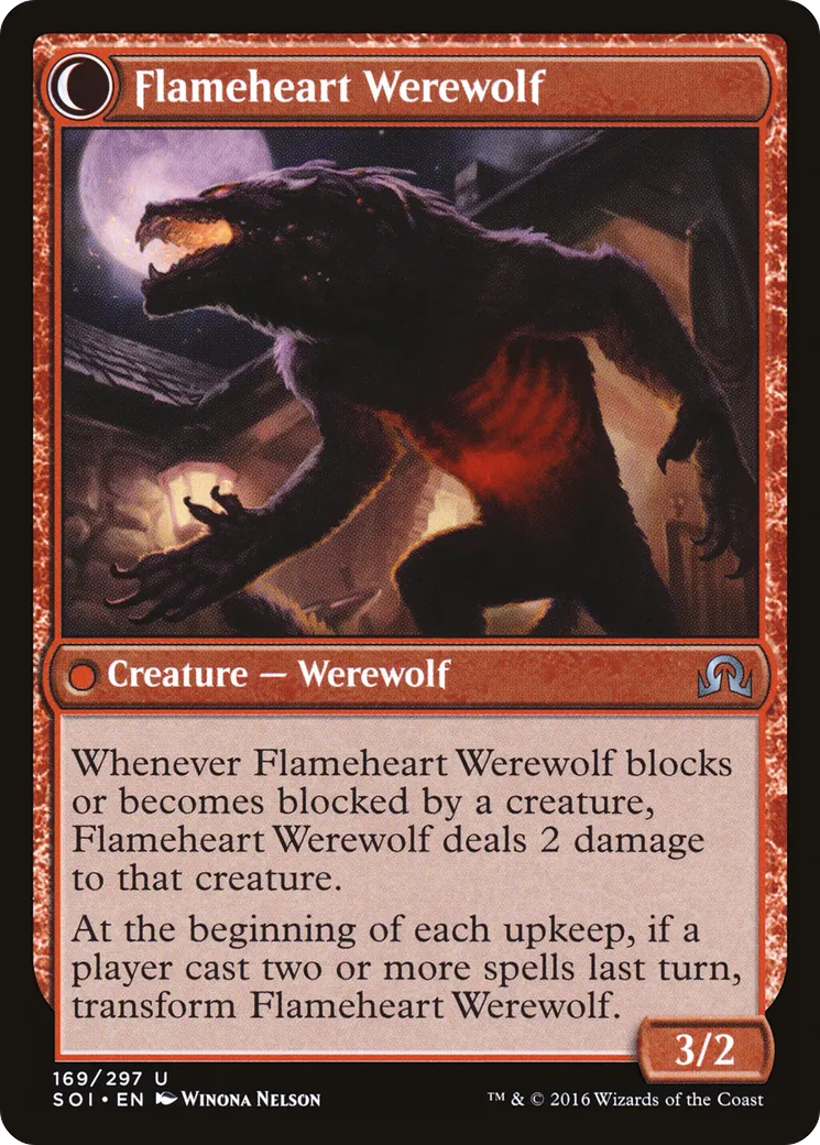 Kessig Forgemaster // Flameheart Werewolf back