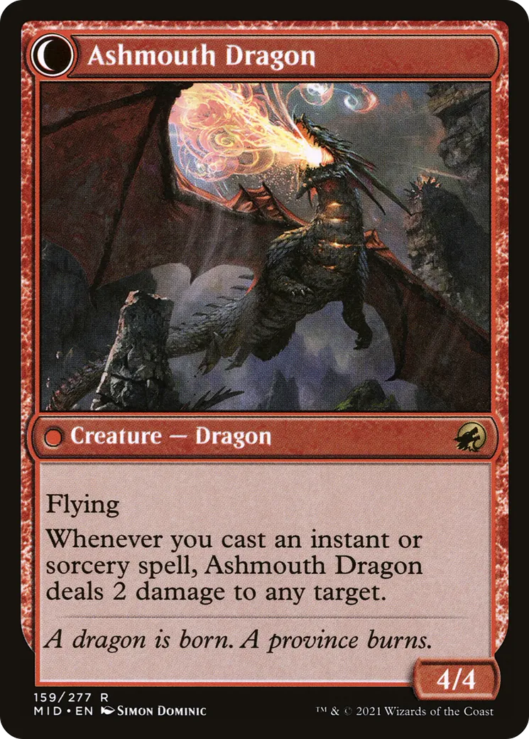 Smoldering Egg // Ashmouth Dragon back