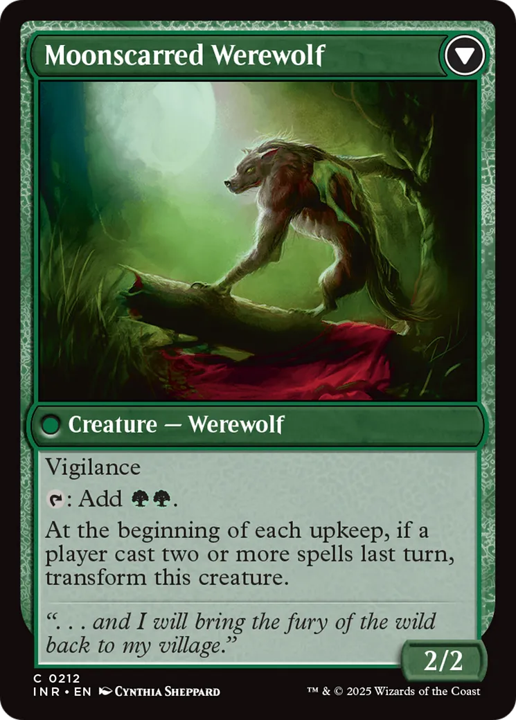 Scorned Villager // Moonscarred Werewolf back