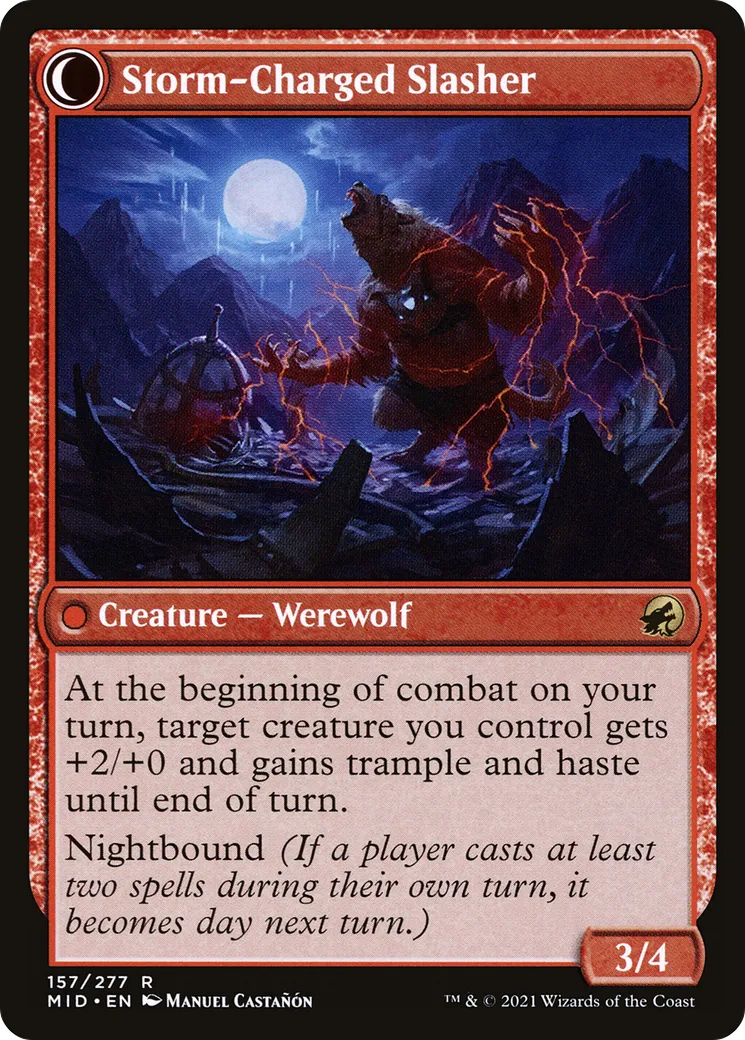 Reckless Stormseeker // Storm-Charged Slasher back
