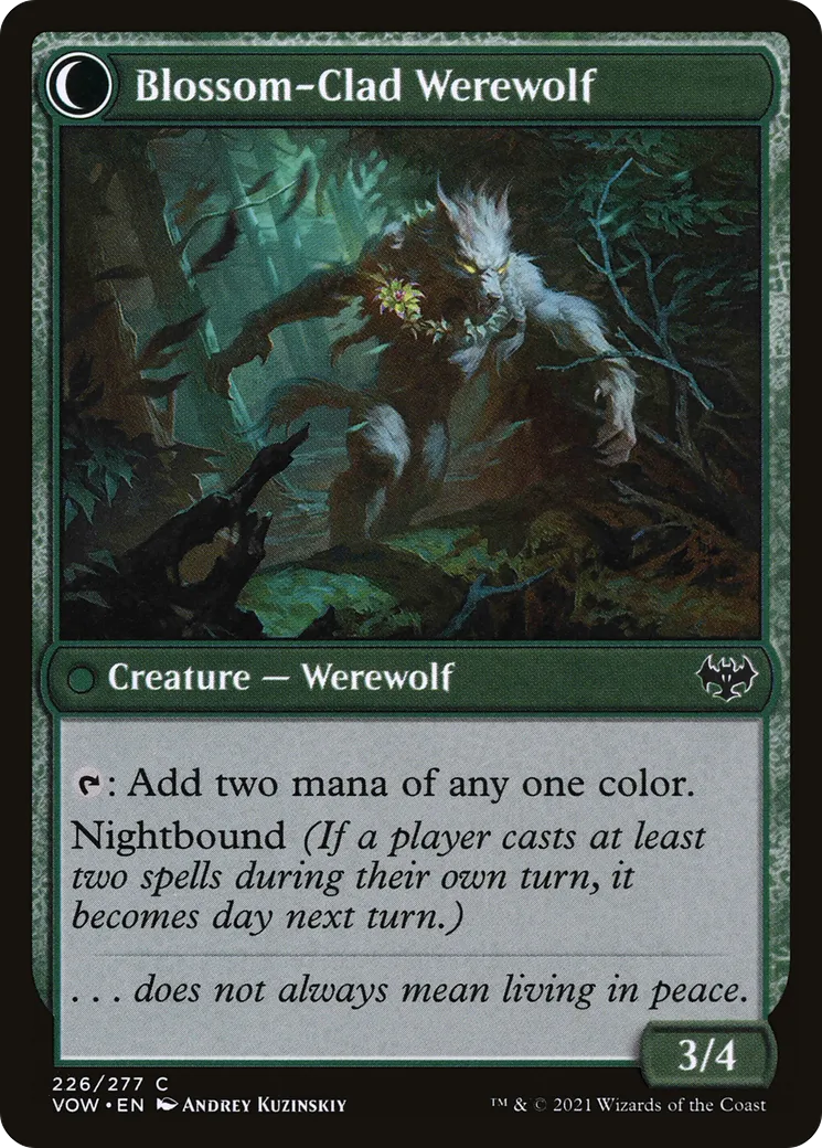 Weaver of Blossoms // Blossom-Clad Werewolf back