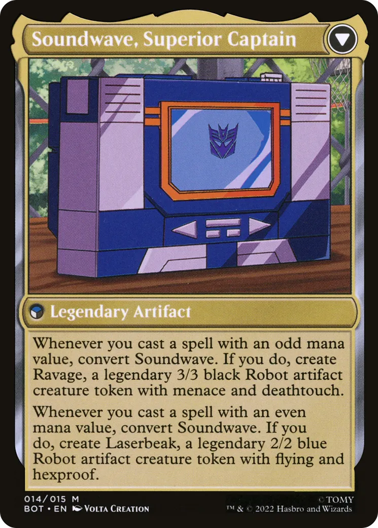 Soundwave, Sonic Spy // Soundwave, Superior Captain back