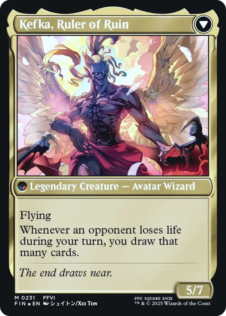 Kefka, Court Mage // Kefka, Ruler of Ruin back
