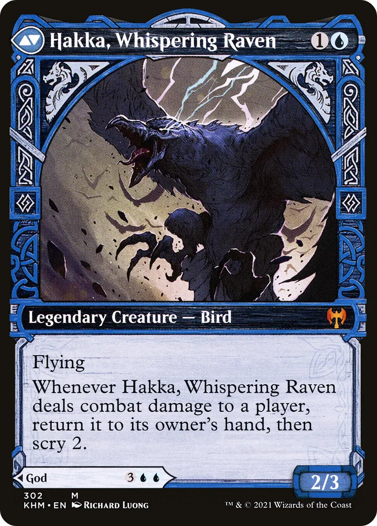 Alrund, God of the Cosmos // Hakka, Whispering Raven back