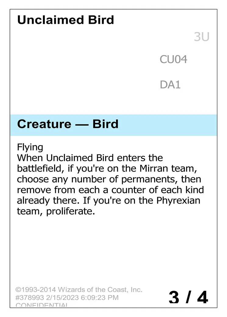 Unclaimed Bird