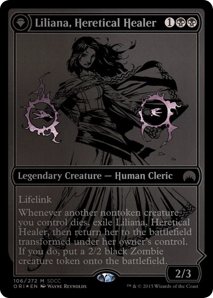 Liliana, Heretical Healer // Liliana, Defiant Necromancer